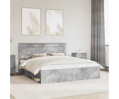 Lovos rėmas Betoninė 180 x 200 cm Kietos pušies mediena