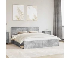 Lovos rėmas Betoninė 180 x 200 cm Kietos pušies mediena