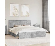 Lovos rėmas Betoninė 180 x 200 cm Kietos pušies mediena