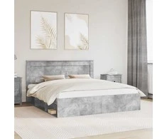 Lovos rėmas Betoninė 180 x 200 cm Kietos pušies mediena