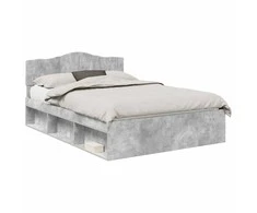 Lova Lovos rėmas Betono pilka 150 x 200 cm Kietos pušies mediena