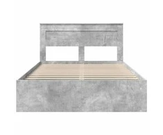 Lova Lovos rėmas Betono pilka 150 x 200 cm Kietos pušies mediena