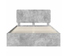 Lova Lovos rėmas Betono pilka 150 x 200 cm Kietos pušies mediena