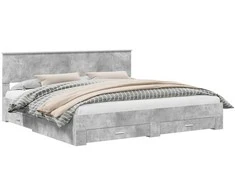 Lovos rėmas Betono pilka 200 x 200 cm Apdirbta mediena