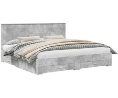 Lovos rėmas Betono pilka 200 x 200 cm Apdirbta mediena