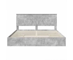 Saugos lova Betono pilka 200 x 200 cm Apdirbta mediena