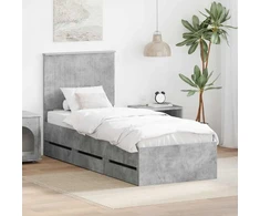 Lova Lovos rėmas Betono pilka 75 x 190 cm Inžinerinė mediena