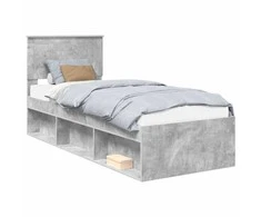 Lova Lovos rėmas Betono pilka 75 x 190 cm Kietos pušies mediena