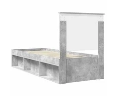 Lova Lovos rėmas Betono pilka 75 x 190 cm Kietos pušies mediena