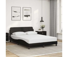 Lova Lovos rėmas Dover, juodas, 135x190 cm, dirbtinė oda