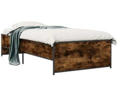 Lova Lovos rėmas Dūminio ąžuolo 80 x 200 cm Apdirbta mediena