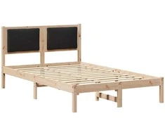 Lova Lovos rėmas Juoda 120 x 200 cm Kietos pušies mediena