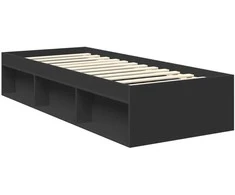Lova Lovos rėmas Juoda 75 x 190 cm Kietos pušies mediena