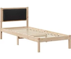 Lova Lovos rėmas Juoda 80 x 190 cm Kietos pušies mediena