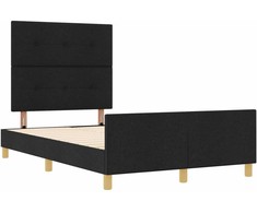 Lova Lovos rėmas su galvūgalio Juoda 120 x 200 cm audinys