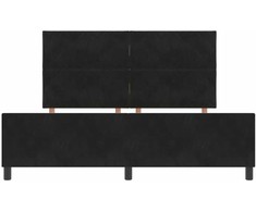 Kiemas lova su galvūgalio Juoda 180 x 200 cm Aksomas