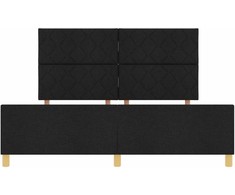 Lovos rėmas su galvūgalio Juoda 180 x 200 cm audinys