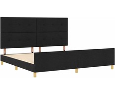 Lovos rėmas su galvūgalio Juoda 200 x 200 cm audinys