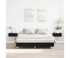 Lova Lovos rėmas Juodas ąžuolas 203 x 153 x 25 cm Apdirbta mediena