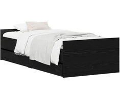 Lova Lovos rėmas Juodojo ąžuolo 100 x 200 cm Apdirbta mediena