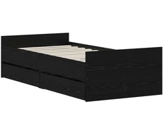 Lova Lovos rėmas Juodojo ąžuolo 90 x 200 cm Apdirbta mediena