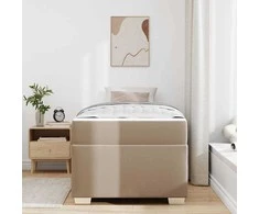 Lova Lovos rėmas su čiužiniu Kapučino 90 x 200 cm audinys