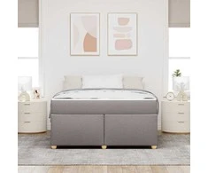 Lova Lovos rėmas su čiužiniu Taupe 160 x 200 cm audinys