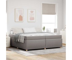 Lovos rėmas su čiužiniu Taupe 200 x 200 cm audinys