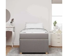 Lova Lovos rėmas su čiužiniu Taupe 90 x 190 cm audinys