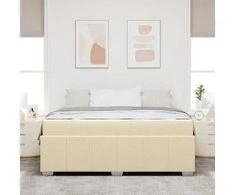 Lova Lovos rėmas su čiužiniu Kreminė 180 x 200 cm audinys