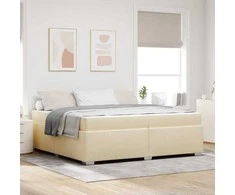 Lova Lovos rėmas su čiužiniu Kreminė 200 x 200 cm audinys