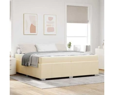 Lova Lovos rėmas su čiužiniu Kreminė 200 x 200 cm audinys