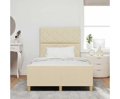 Lova Lovos rėmas su galvūgalio Kreminė 120 x 190 cm audinys