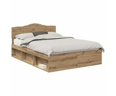 Lova Lovos rėmas Meistrų ąžuolas 140 x 190 cm Kietos pušies mediena
