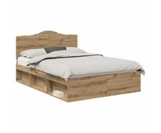 Lova Lovos rėmas Meistrų ąžuolas 140 x 190 cm Kietos pušies mediena