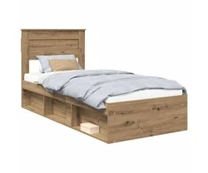 Lova Lovos rėmas Meistrų ąžuolas 75 x 190 cm Kietos pušies mediena