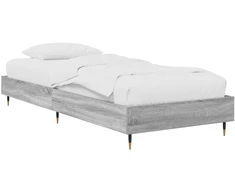 Lova Lovos rėmas Pilka Sonoma 80 x 200 cm Apdirbta mediena