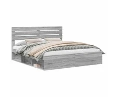 Lovos rėmas Pilkas Sonoma 200 x 200 cm Kietos pušies mediena