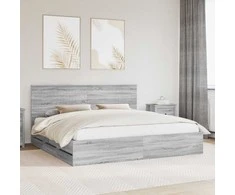 Lovos rėmas Pilkas Sonoma 200 x 200 cm Inžinerinė mediena