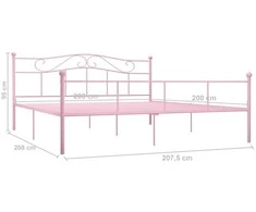 Lova Lovos rėmas, rožinės spalvos, 200x200cm, metalas