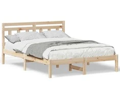 Lova Lovos rėmas Ruda 135 x 190 cm Kietos pušies mediena