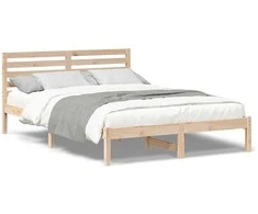 Lova Lovos rėmas Ruda 140 x 220 cm Kietos pušies mediena
