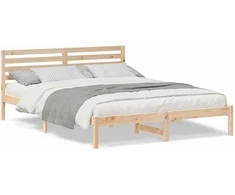 Lova Lovos rėmas Ruda 160 x 220 cm Kietos pušies mediena