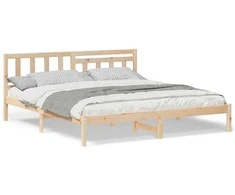 Lova Lovos rėmas Ruda 200 x 200 cm Kietos pušies mediena