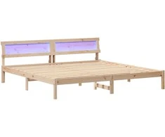 Lova Lovos rėmas su galvūgalio Ruda 200 x 200 cm Pušies masyvas