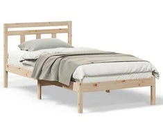 Lova Lovos rėmas Ruda 75 x 190 cm Kietos pušies mediena