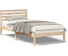 Lova Lovos rėmas Ruda 80 x 220 cm Kietos pušies mediena