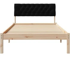 Lova Lovos rėmas Ruda ir juoda 100 x 200 cm Pušies masyvas