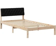 Lova Lovos rėmas Ruda ir juoda 100 x 200 cm Pušies masyvas