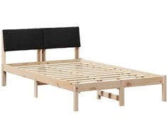 Lova Lovos rėmas Ruda ir juoda 120 x 190 cm Pušies masyvas
